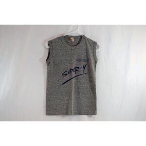 Super-Y 24 Hour Relay Race 1984 Small Grey Brightline Sleeveless T-Shirt Vtg